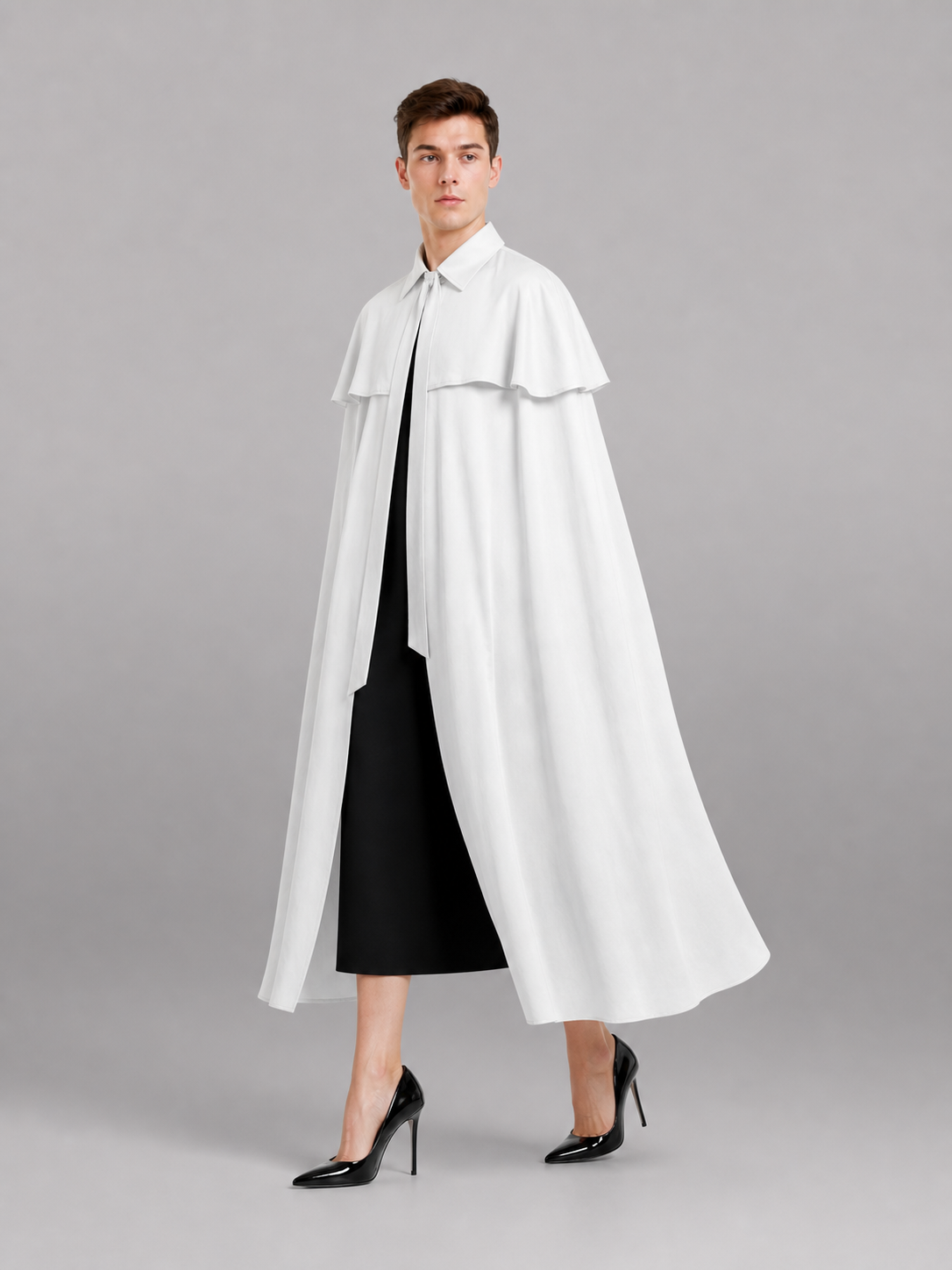 White Carnival Cloak for Cosplay and Stage
