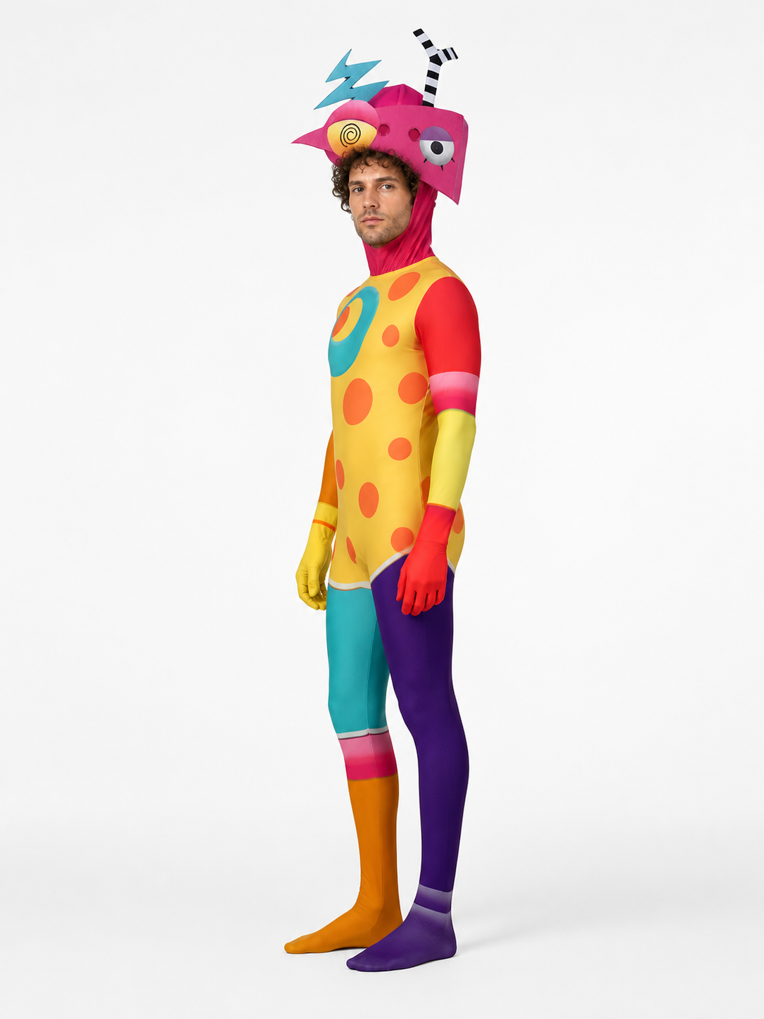 One-Piece Cosplay Costume with Long Sleeves side view