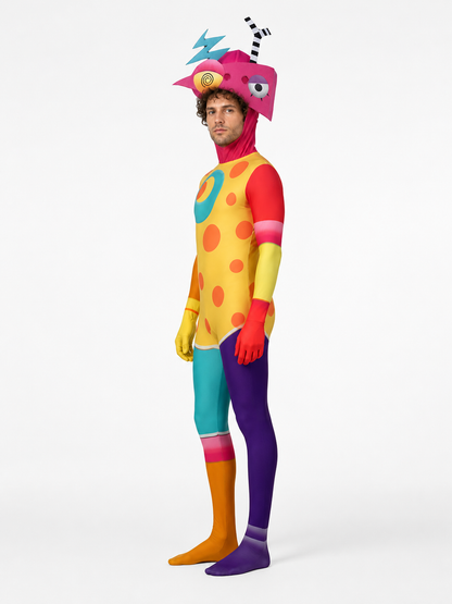 One-Piece Cosplay Costume with Long Sleeves side view
