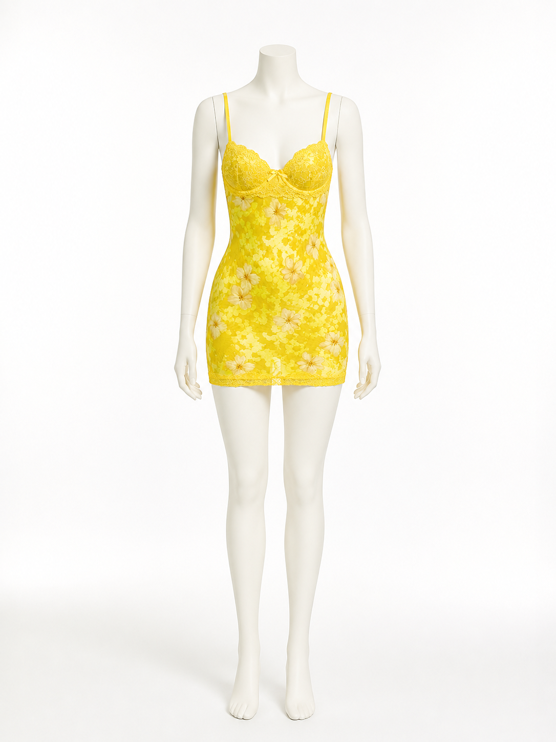 Lace Strappy Dress with Floral Print side view