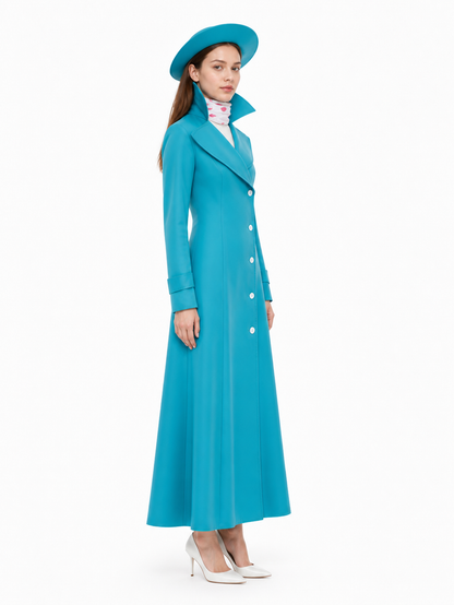 Long Coat with a Wide Lapel for Cosplay side view