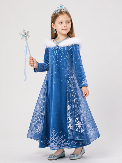 Snow Queen Carnival Costume for Halloween and Cosplay side view