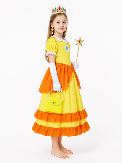 Carnival Dress-Up Costume with Crown and Magic Wand side view