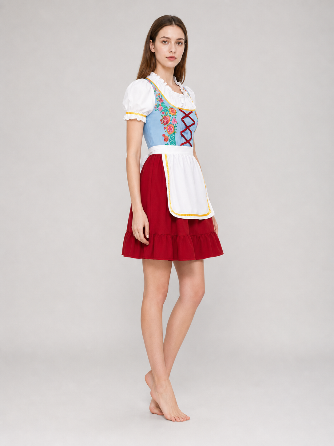 Oktoberfest-Style Folk Costume with Apron