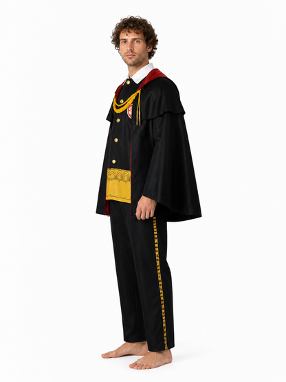 Character Costume with Cape and Pants for Cosplay side view