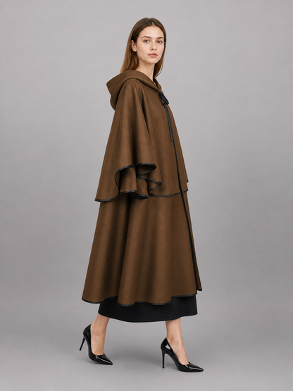 Brown Hooded Costume Cloak
