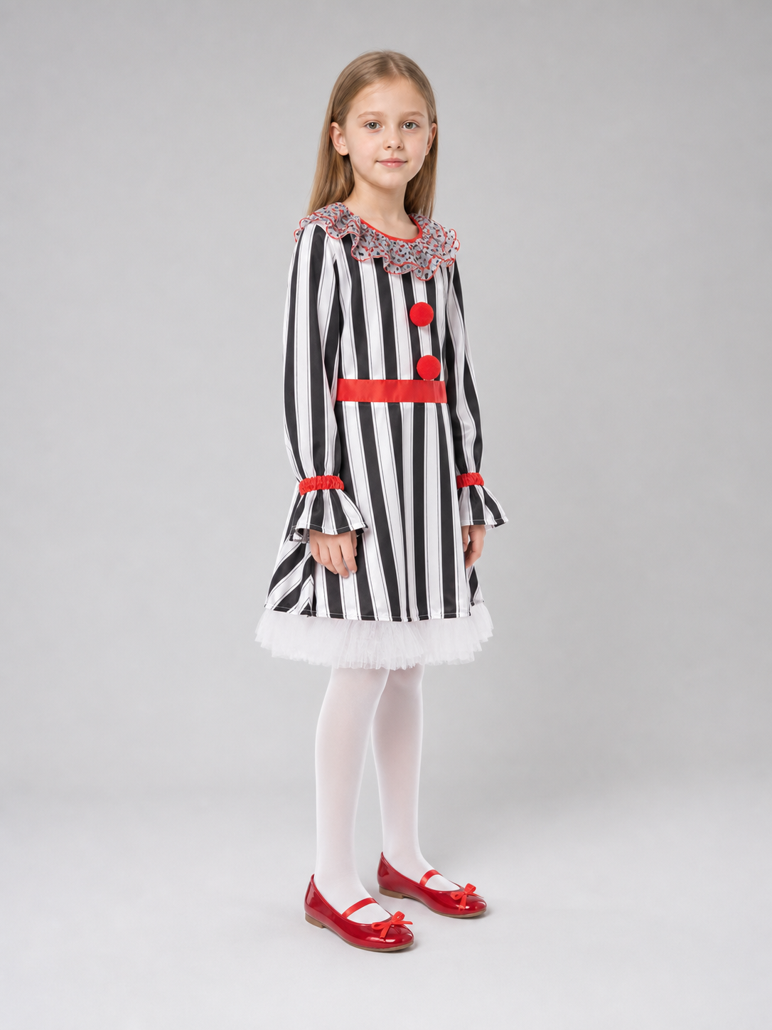 Striped Clown Costume for Halloween