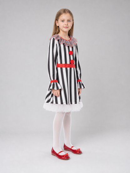 Striped Clown Costume for Halloween