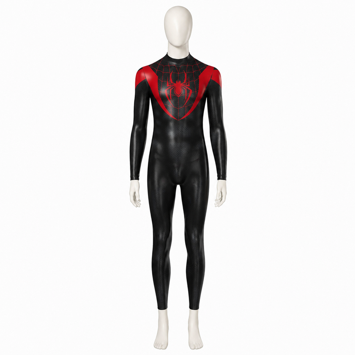 Red and Black Spider-Man Costume for Cosplay side view