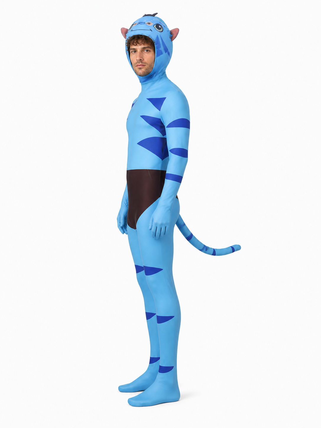 Alien Character Costume, Jumpsuit with Tail side view