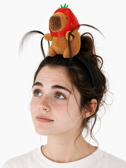 Capybara and Strawberry Carnival Headband