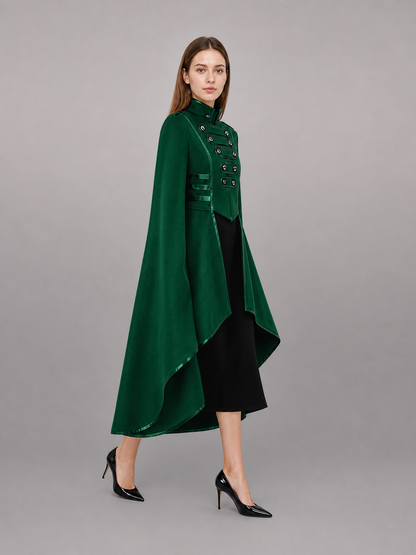 Green Carnival Cloak with Black Inserts