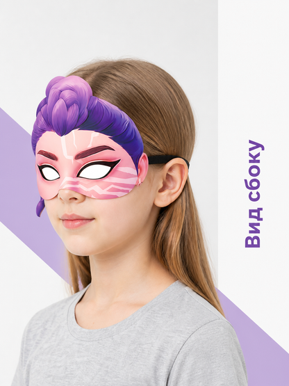 Anime-Style Carnival Mask for Halloween and Cosplay side view