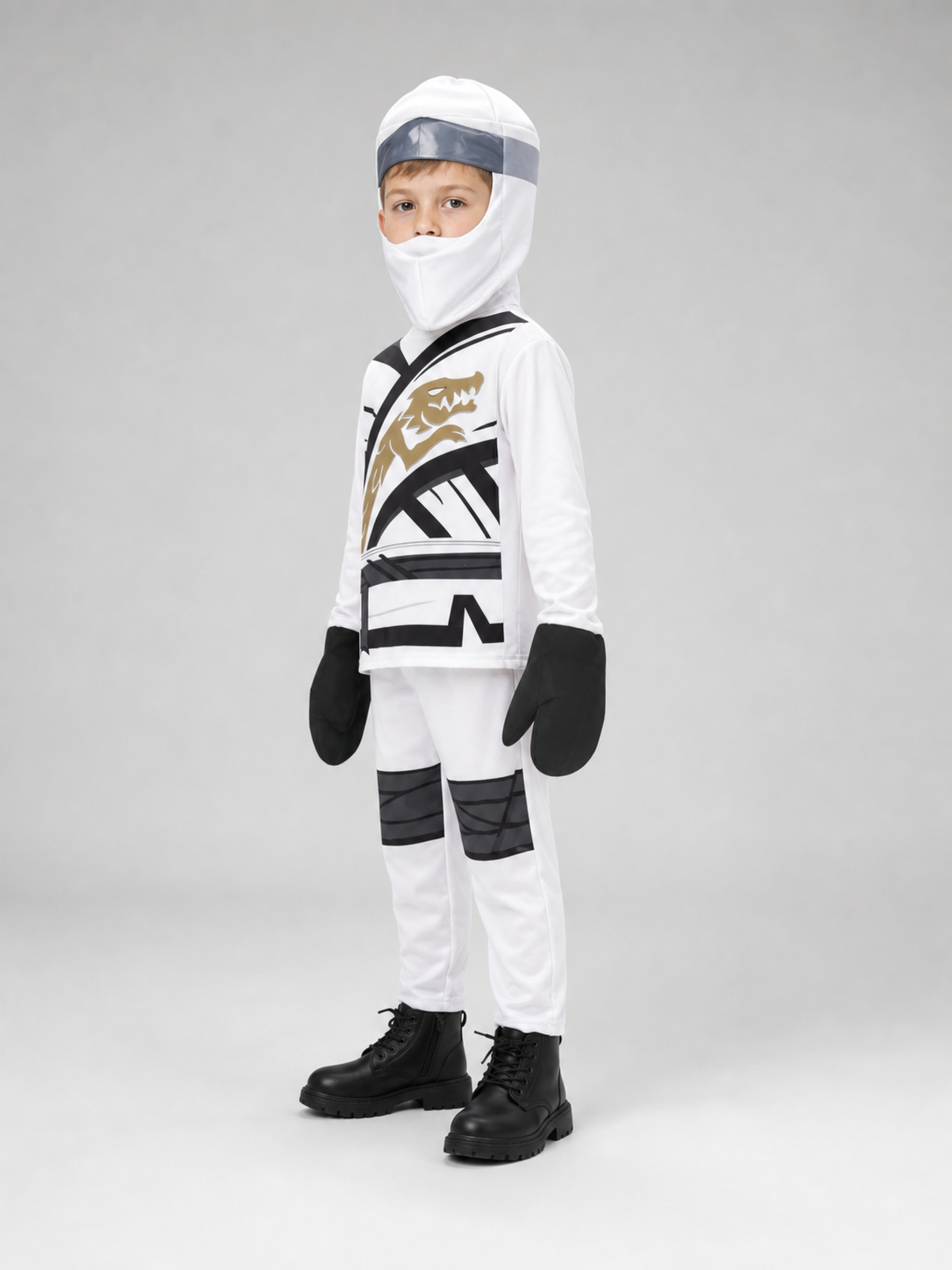Ninja Costume for Performances with Mask and Gloves