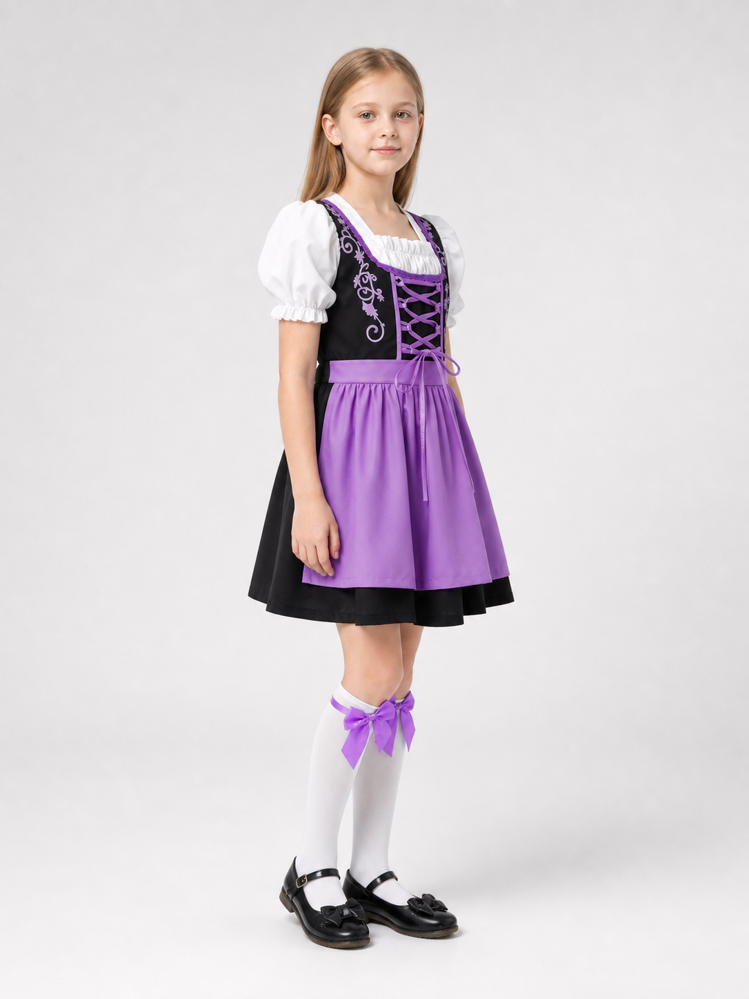 Dirndl Carnival Dress with Apron and Accessories