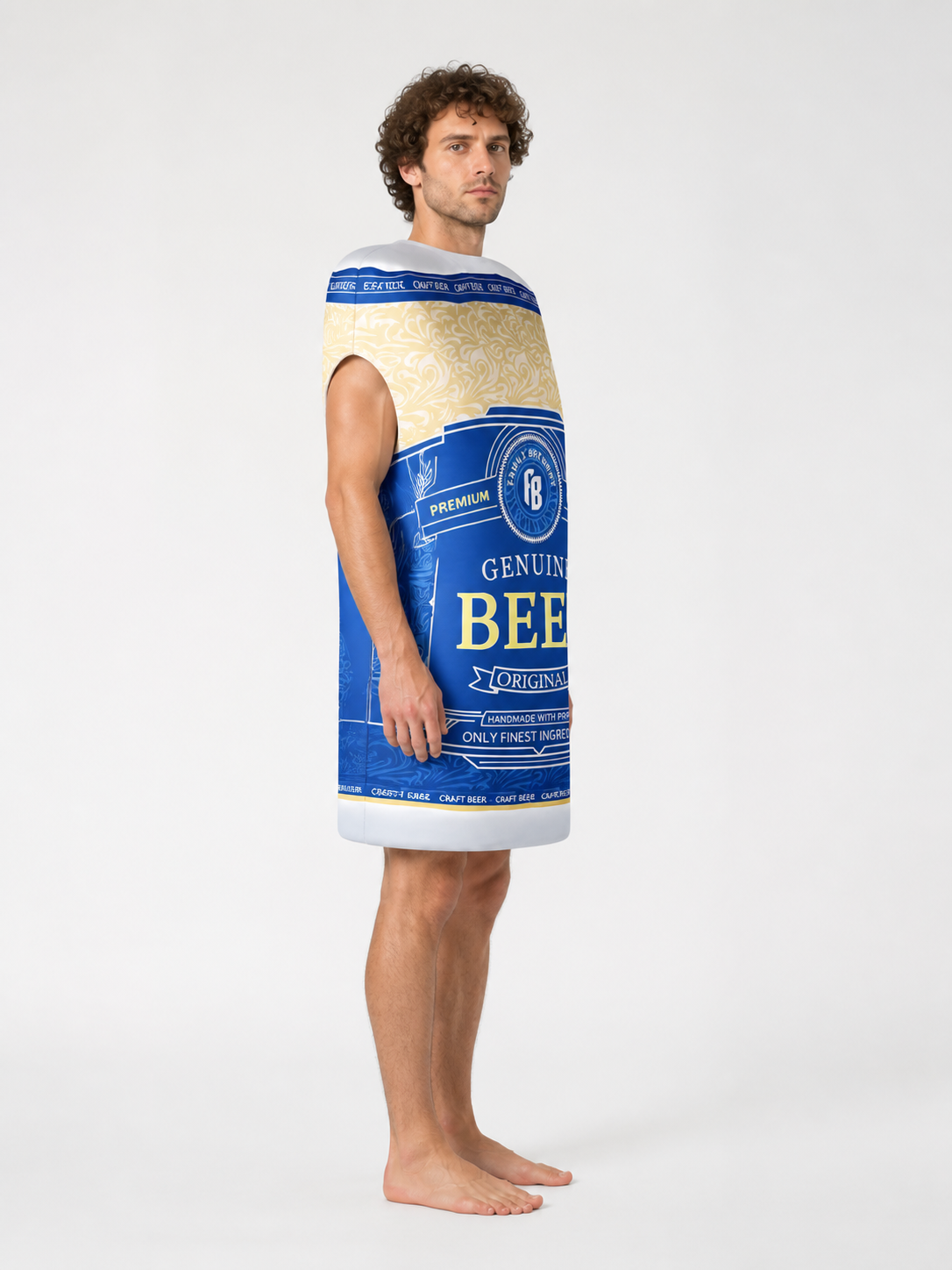 Beer Can Costume with Print for Parties