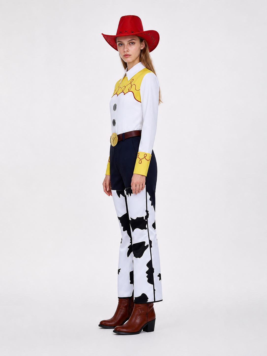 Jessie Cowboy Costume with Hat and Belt side view