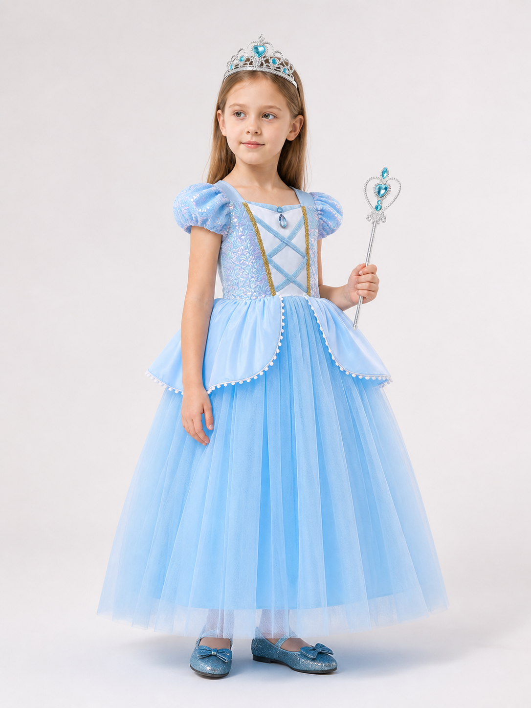 Light Blue Princess Costume for Halloween