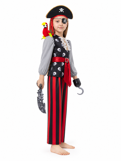 Carnival Pirate Costume with Accessories side view