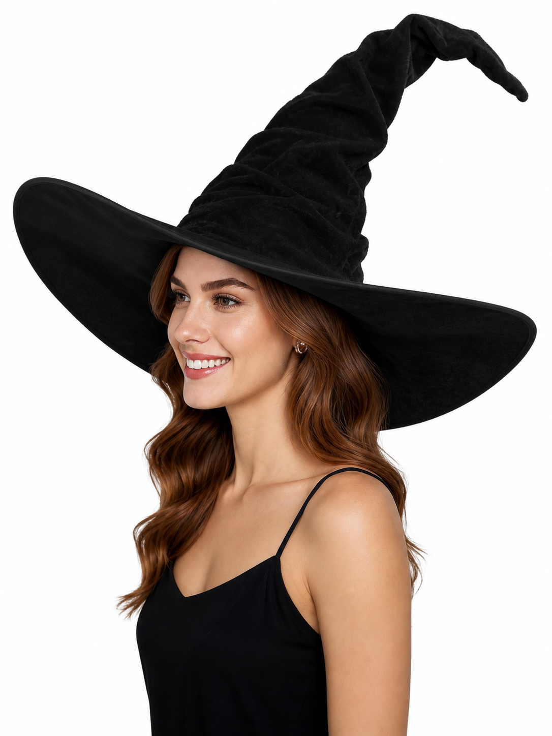 Halloween Witch Costume Hat with Wide Brim