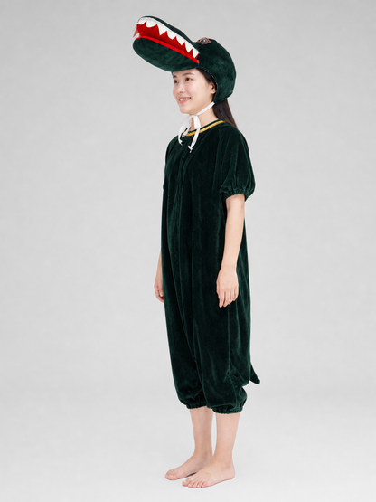 Dinosaur Carnival Costume, Jumpsuit with Tail side view