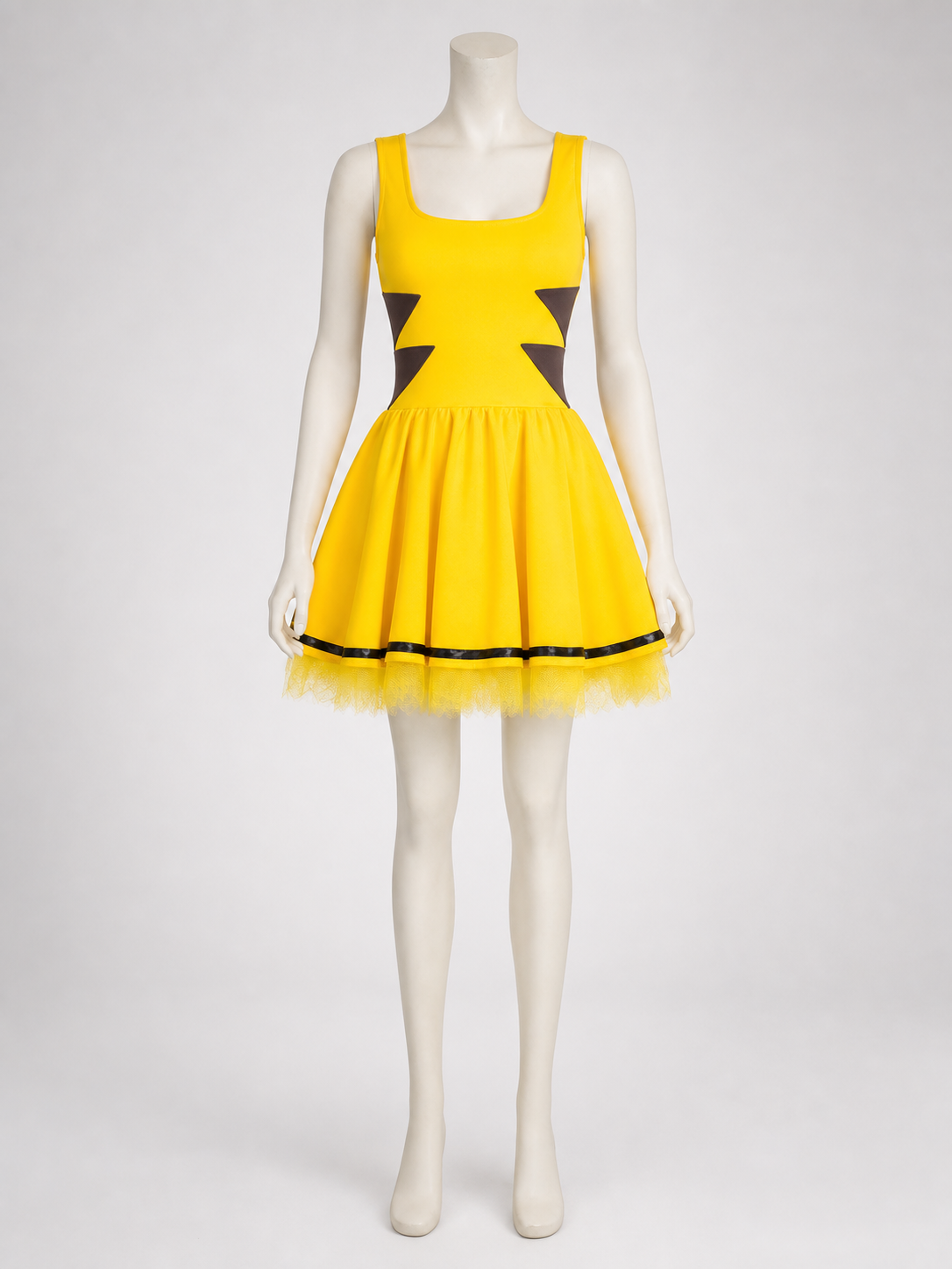 Yellow character costume with ears for cosplay