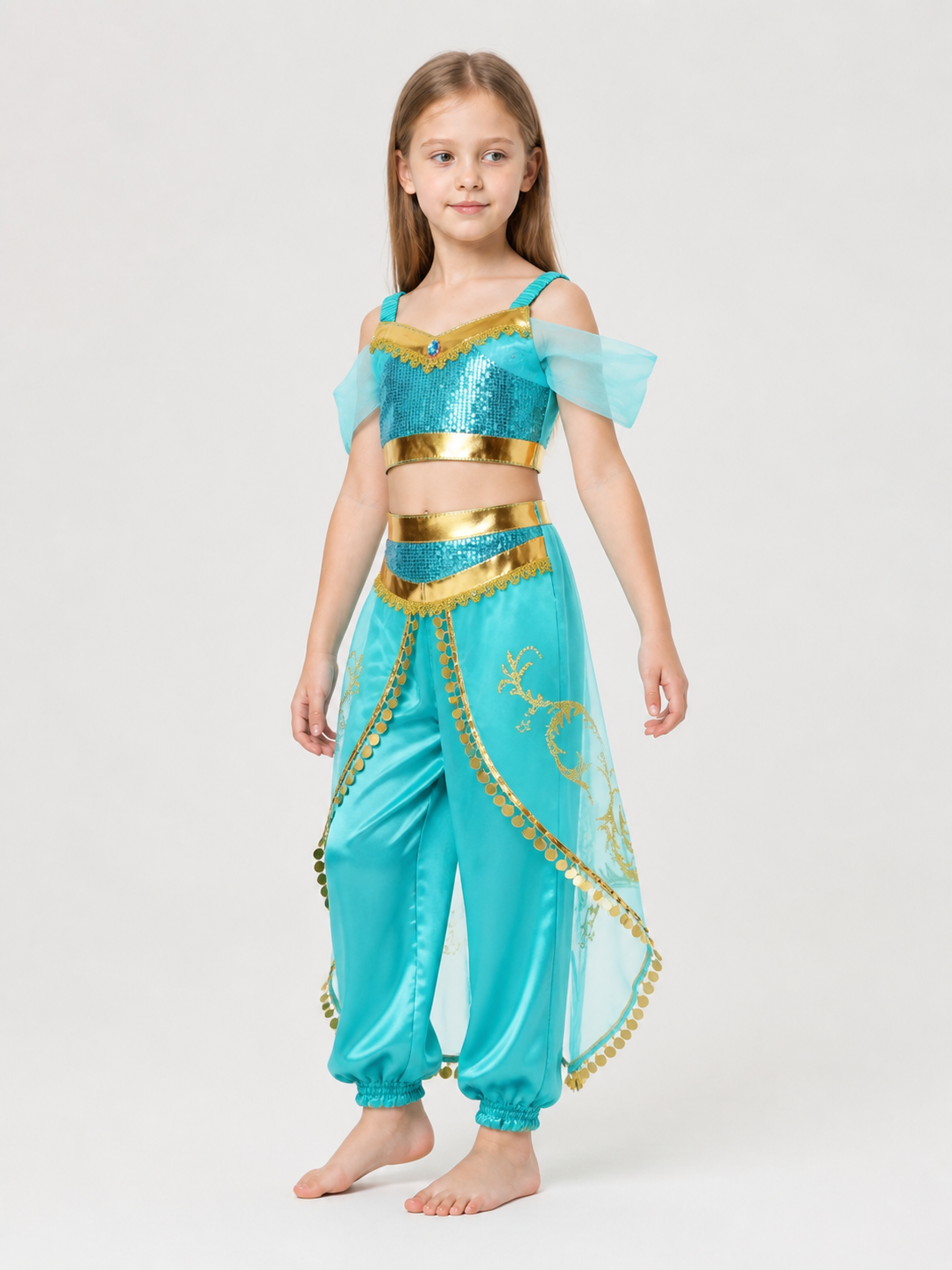 Princess Costume (Top and Pants) for Halloween side view