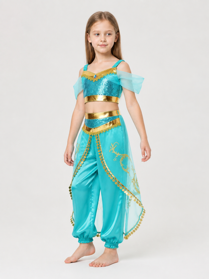 Princess Costume (Top and Pants) for Halloween side view