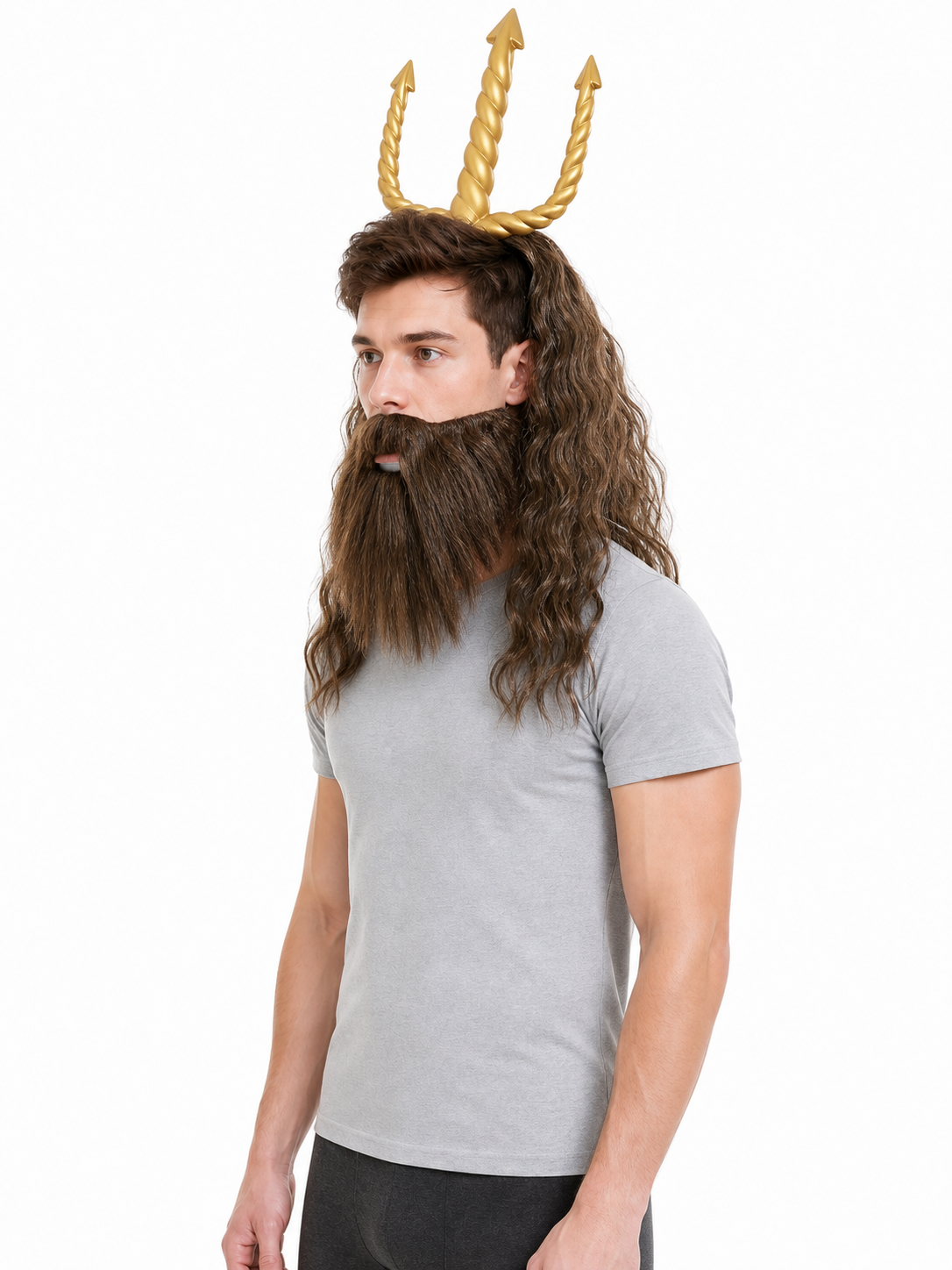King of the Seas Carnival Set: Trident and Wig