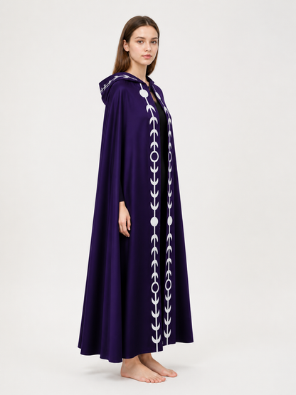 Medieval Hooded Cape for Cosplay side view