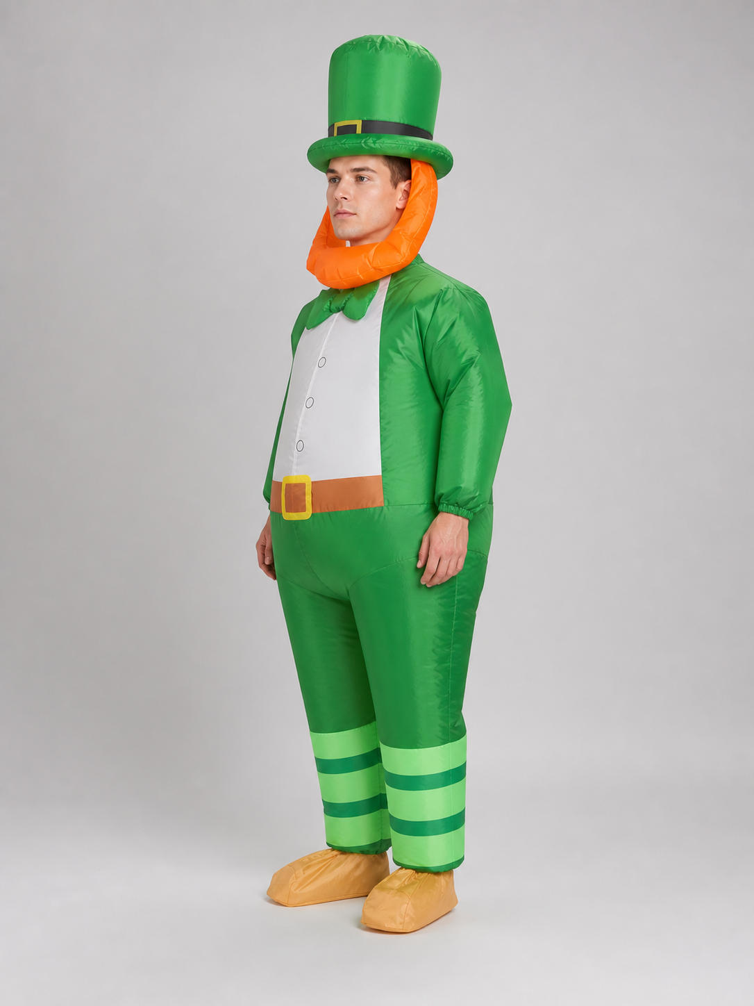 Green Inflatable Leprechaun Costume for Celebrations