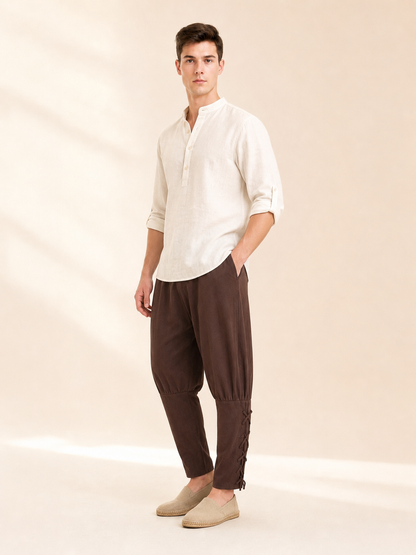 Brown pirate-style pants for cosplay