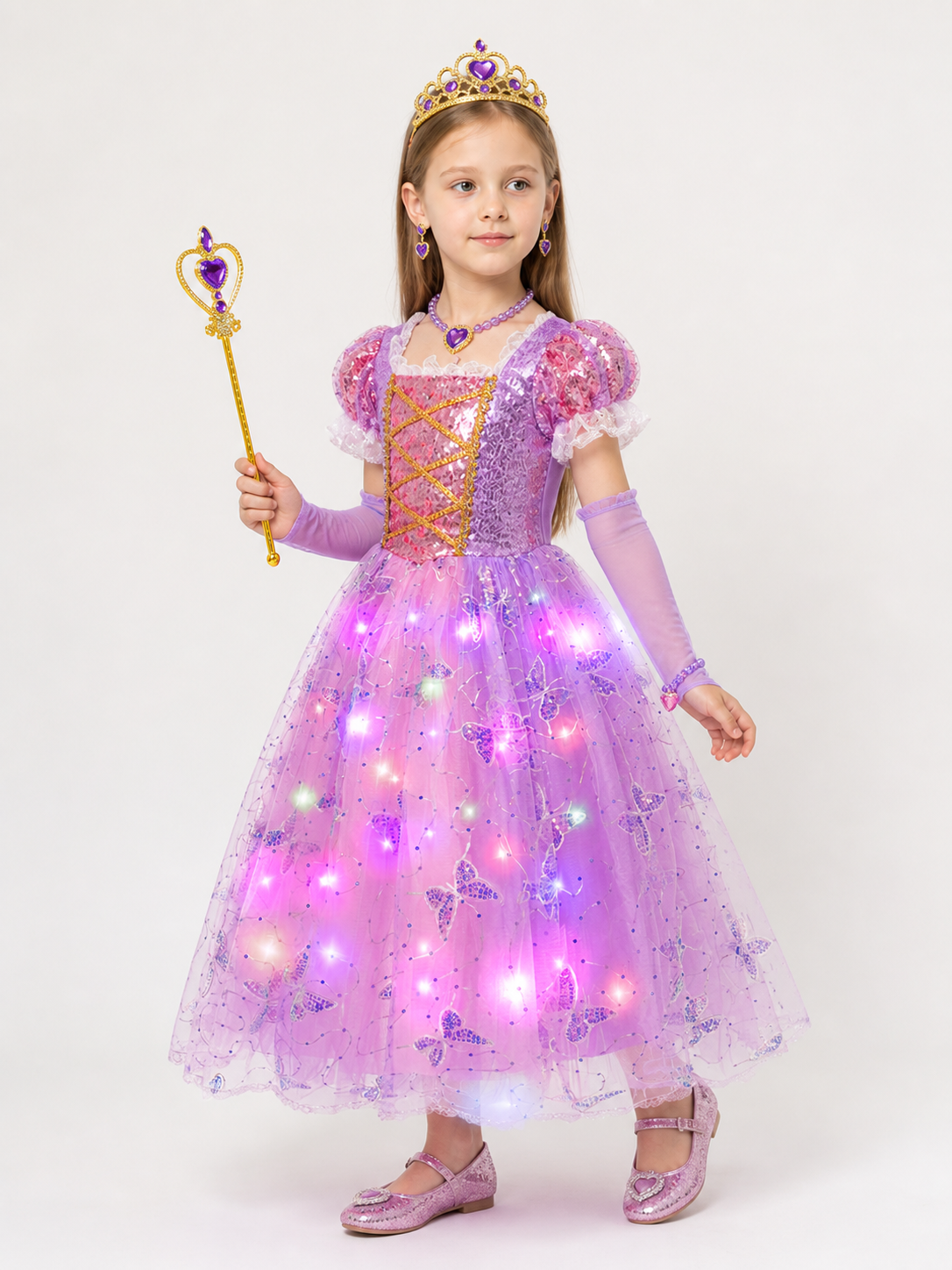 Glowing Princess Costume for Carnival and Cosplay side view