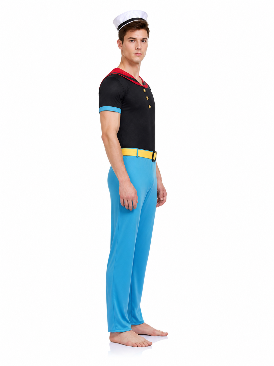 Sailor Uniform Carnival Costume for Cosplay with Belt side view