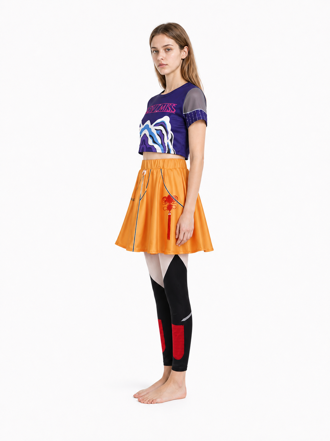 Children's Stage Costume with Skirt-Shorts side view