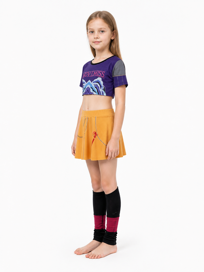 Mira Carnival Costume with Top and Skirt, Orange side view