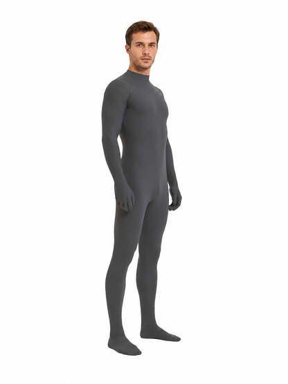 Solid-Color Zentai Bodysuit for Halloween and Dance side view