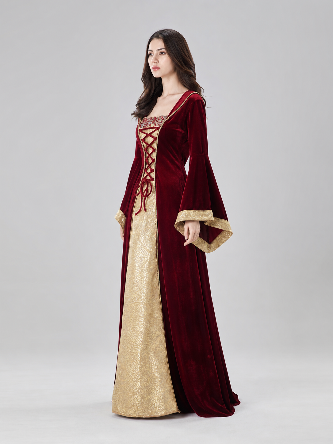 Carnival costume — long hooded dress