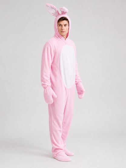 One-Piece Rabbit Costume with Hood and Ears