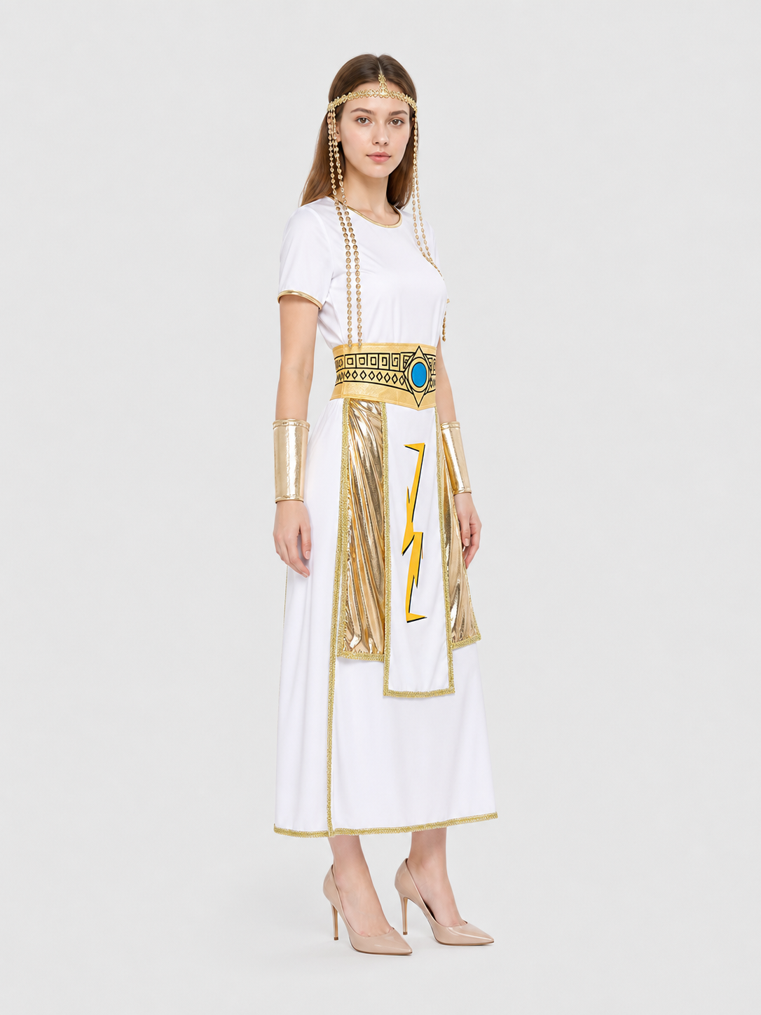 Greek-Style Cosplay Dress with Slit
