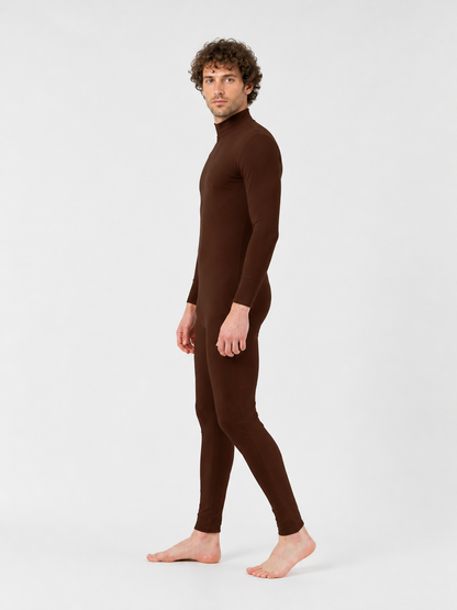 Form-Fitting Cosplay Jumpsuit with High Collar side view