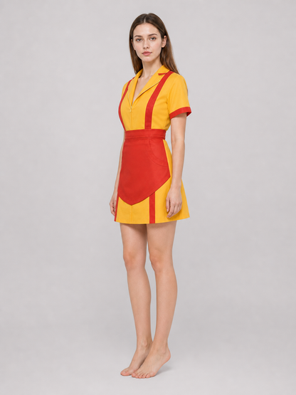 Diner-Style Carnival Dress with Apron