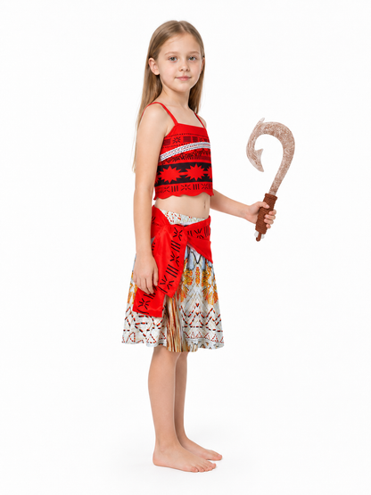 Children's Moana Costume with Accessories side view