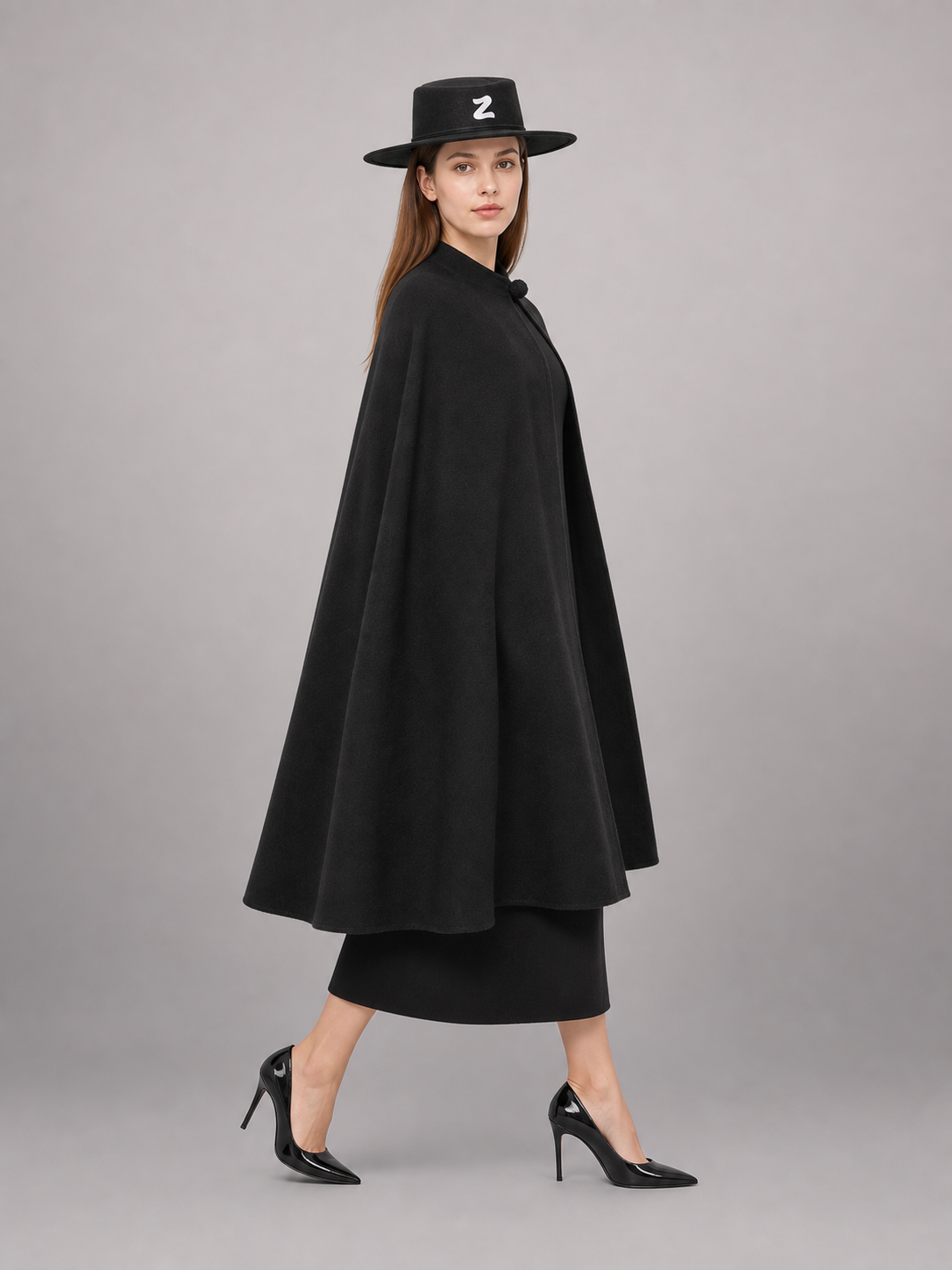 Black Zorro-Style Carnival Hat