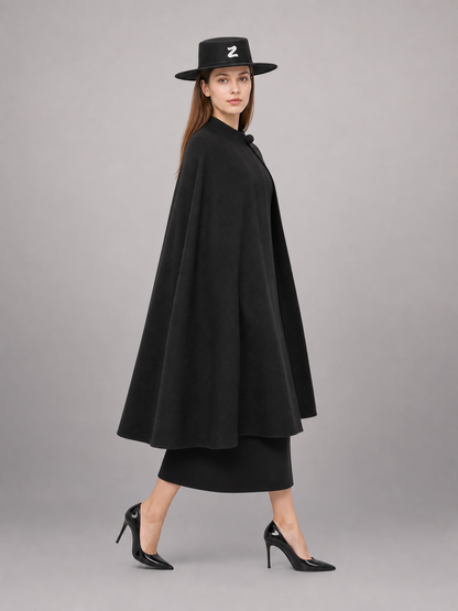 Black Zorro-Style Carnival Hat