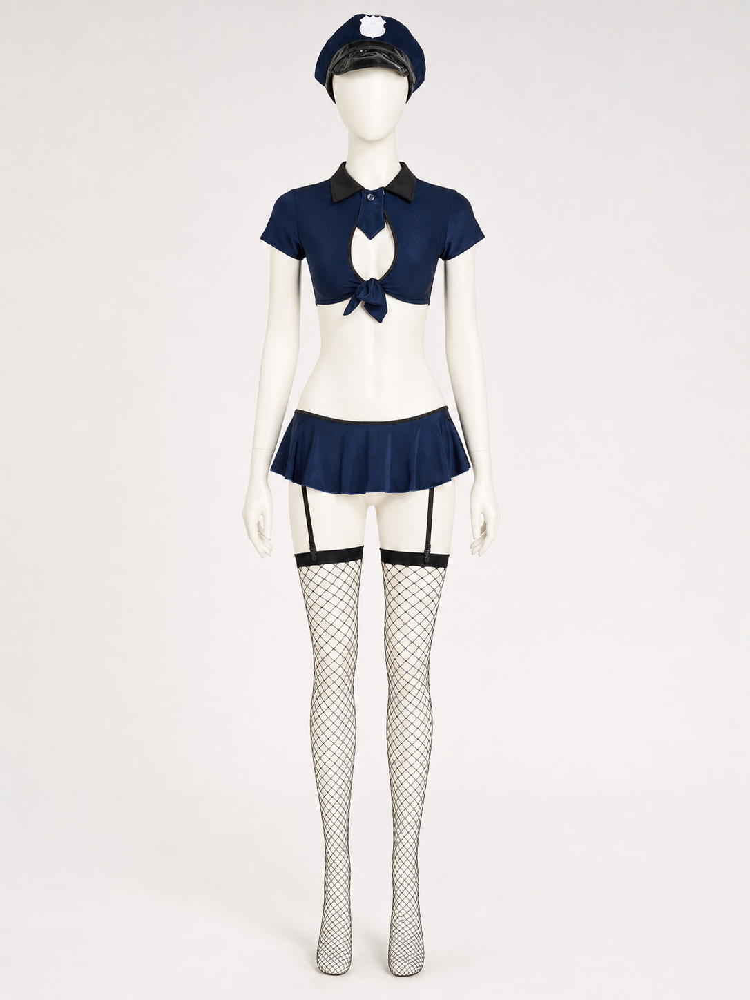 Two-Piece Police Costume with Skirt side view