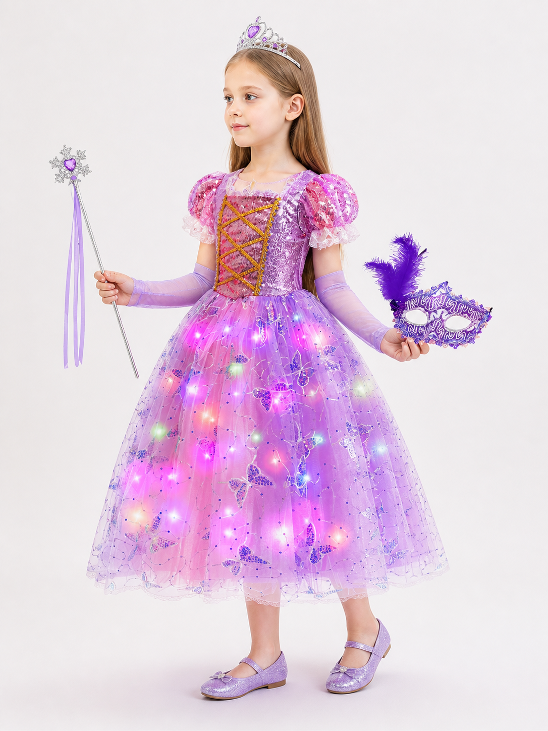Light-Up Princess Costume for Halloween side view