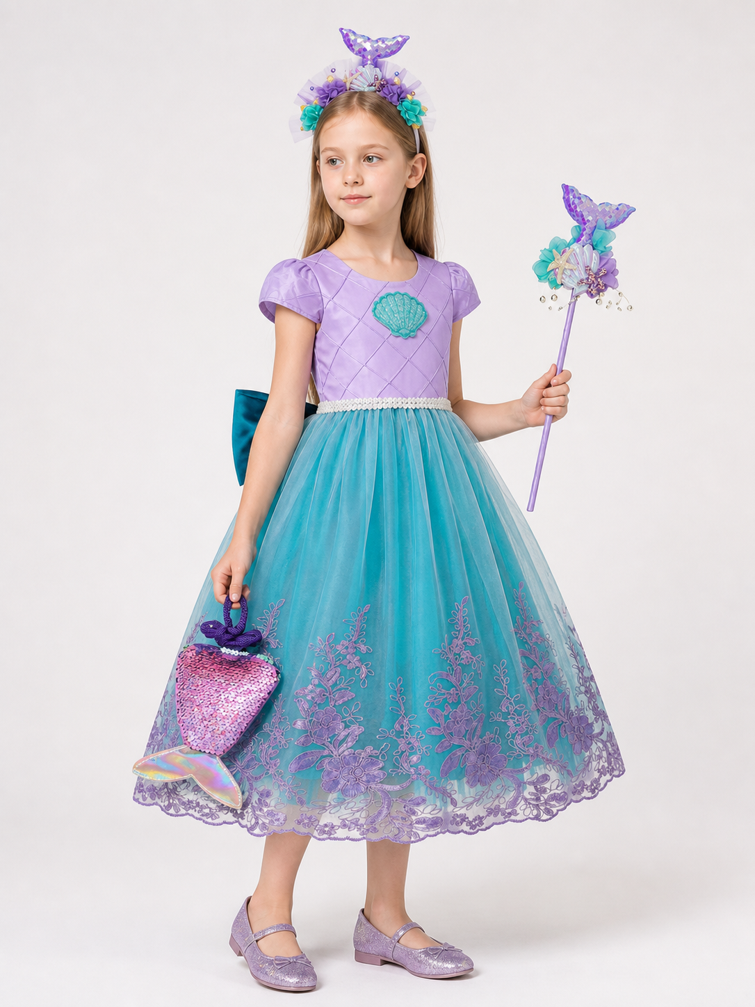Rainbow Mermaid Costume for Halloween and Cosplay