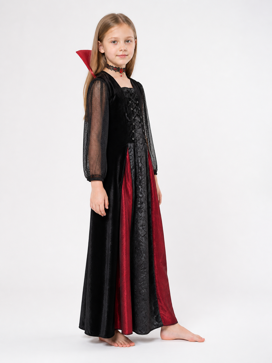 Halloween Vampire Costume with Dress and Accessories