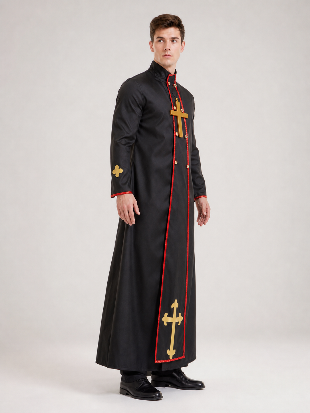 Religious Robe with Crosses and Red Trim
